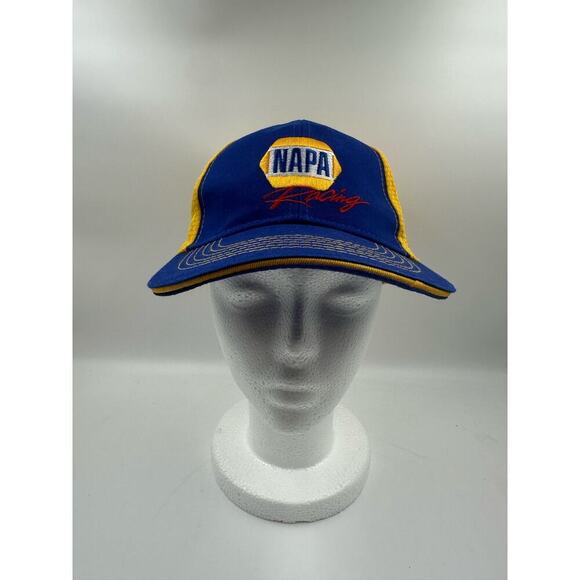 Nascar Other - Napa Racing Blue Yellow Embroidered Logo Strapback Hat Cap